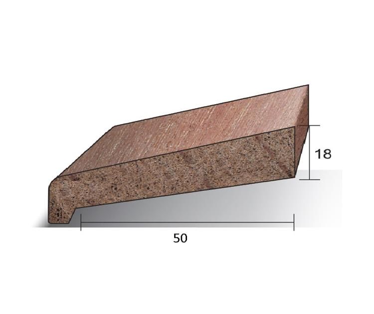 Neuslat wit gegrond sponning 50 mm